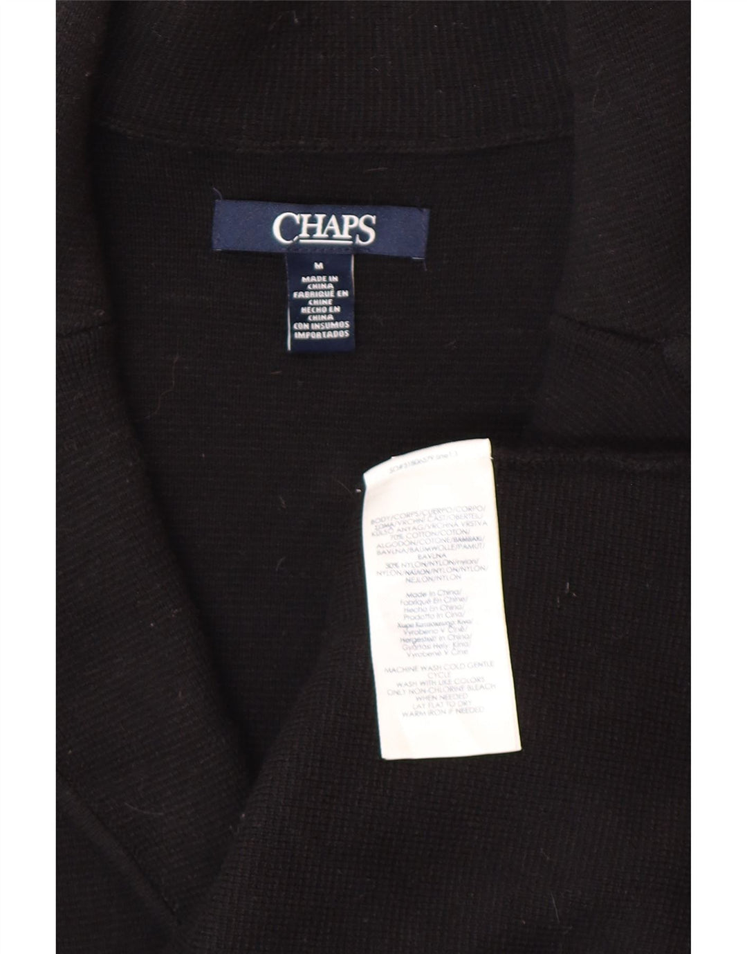 Giacca blazer a 3 bottoni da donna CHAPS UK 14 cotone nero medio