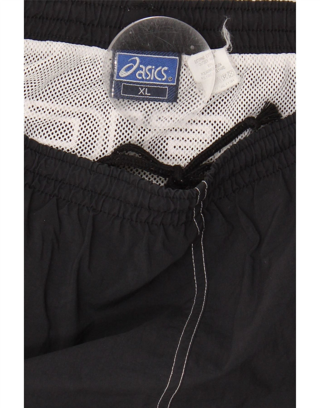 ASICS Mens Graphic Swimming Shorts XL Black Polyamide Vintage Asics and Second-Hand Asics from Messina Hembry 