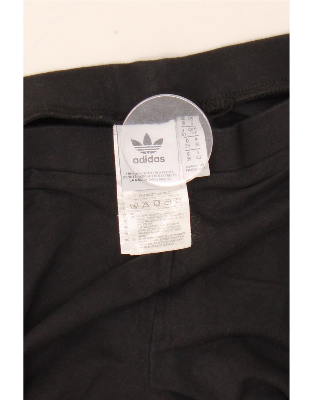 Leggings da donna ADIDAS UK 10 piccoli in cotone nero