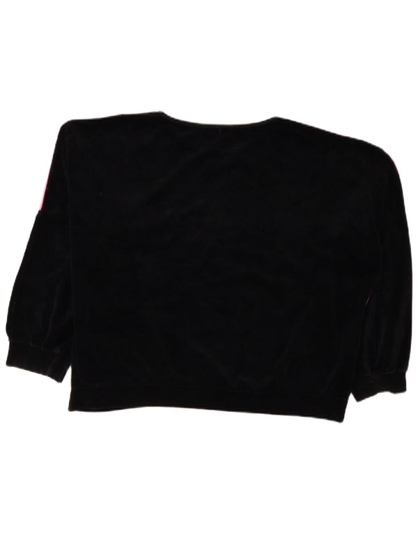 Felpa da donna vintage maglione UK 18 XL poliestere color block rosa
