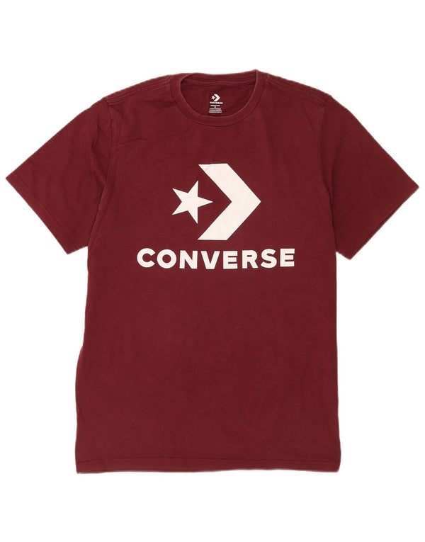 T-shirt grafica da uomo Converse Top Borgogna media