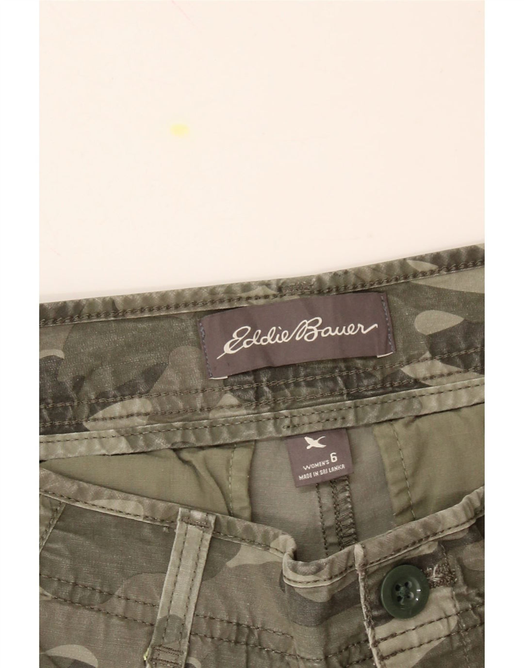 EDDIE BAUER Womens Chino Shorts US 6 Medium W32  Khaki Camouflage Cotton Vintage Eddie Bauer and Second-Hand Eddie Bauer from Messina Hembry 