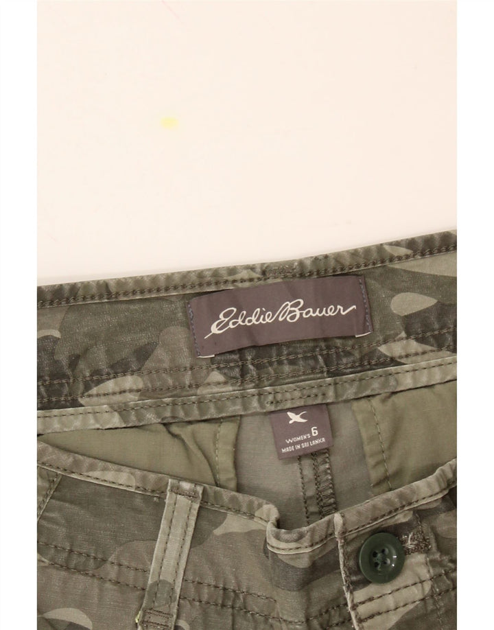 EDDIE BAUER Womens Chino Shorts US 6 Medium W32  Khaki Camouflage Cotton Vintage Eddie Bauer and Second-Hand Eddie Bauer from Messina Hembry 