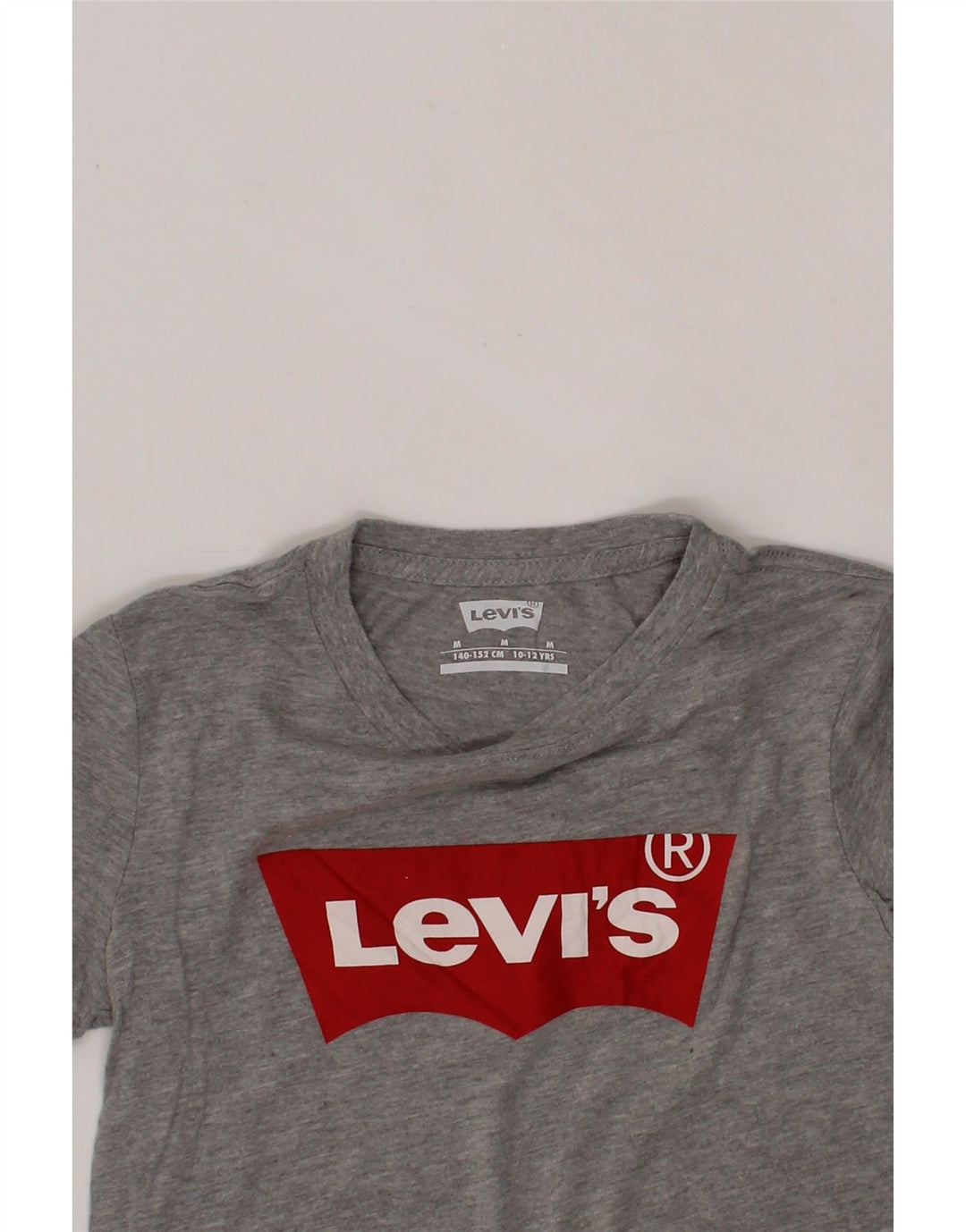 LEVI'S Boys Graphic Top Long Sleeve 10-11 Years Medium  Grey Vintage Levi's and Second-Hand Levi's from Messina Hembry 