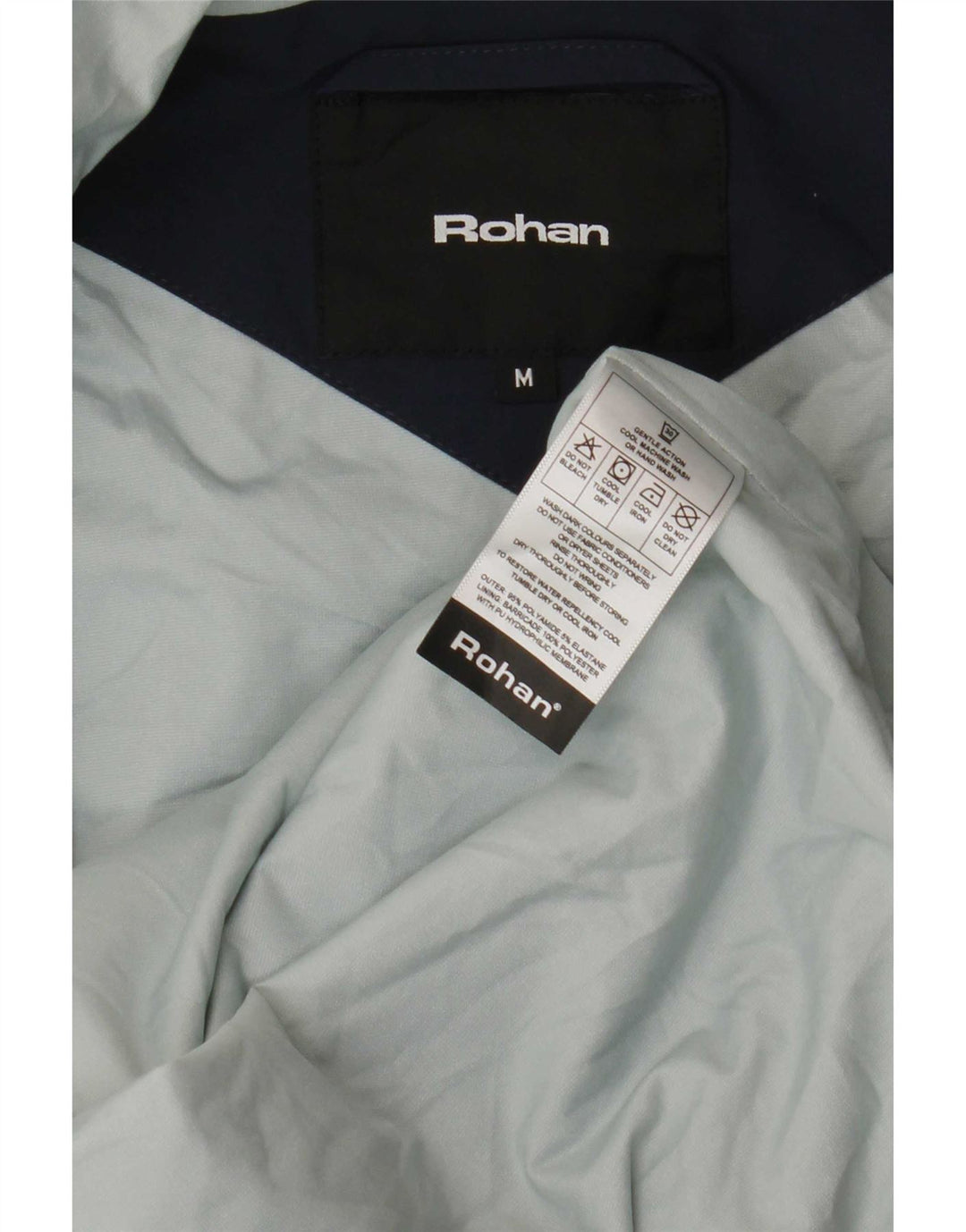 Giacca a vento con cappuccio da uomo Rohan UK 38 Medium Blu Navy Poliammide
