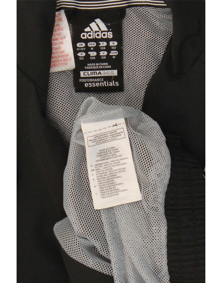 Giacca da tuta Adidas Clima 365 da ragazzo 11-12 anni in poliestere nero