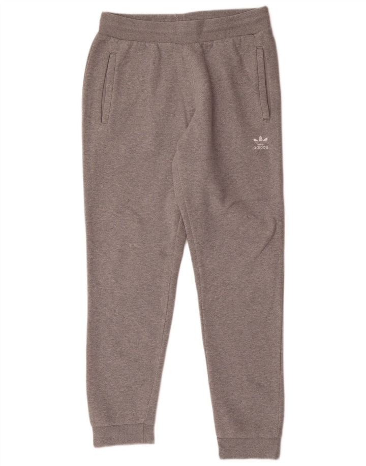 Pantaloni da tuta da uomo Adidas Joggers in cotone chiazzato grigio medio