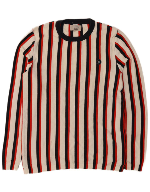 Jack & Jones Maglione girocollo da uomo a righe medie multicolore