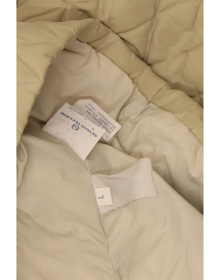 Giacca trapuntata con cappuccio da uomo Sergio Tacchini UK 40 Large Beige