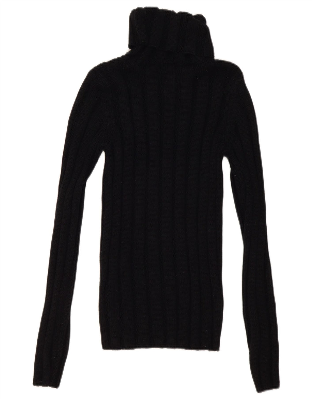 Maglione maglione a collo alto da donna Hugo Boss UK 8 piccolo in lana nera