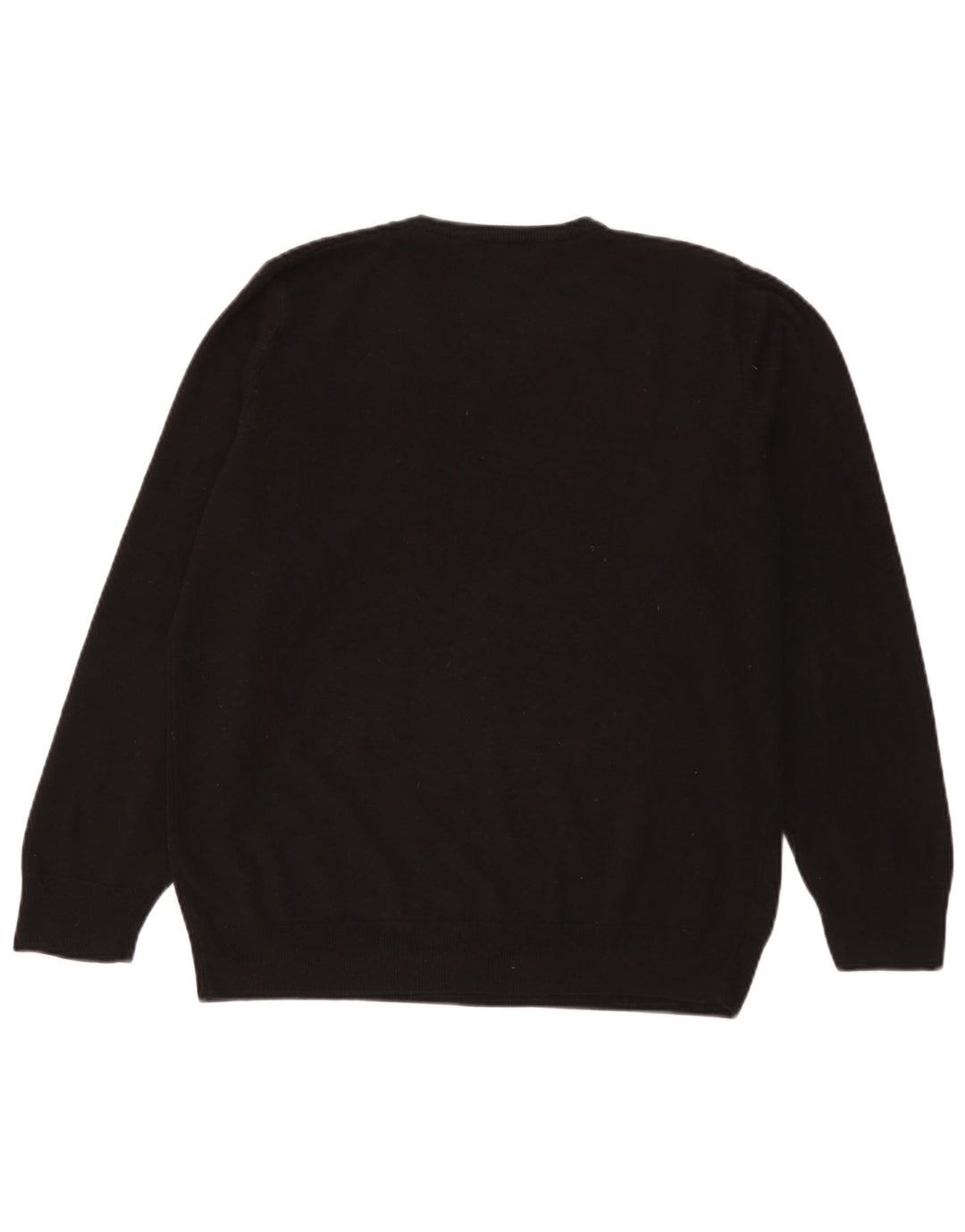 Maglione da uomo Marks & Spencer Blue Harbour con scollo a V grande acrilico nero