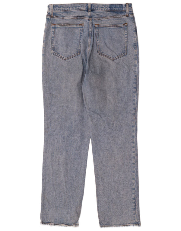 Jeans dritti da donna Abercrombie & Fitch US 12 Large W31 L31 Blu anni '90