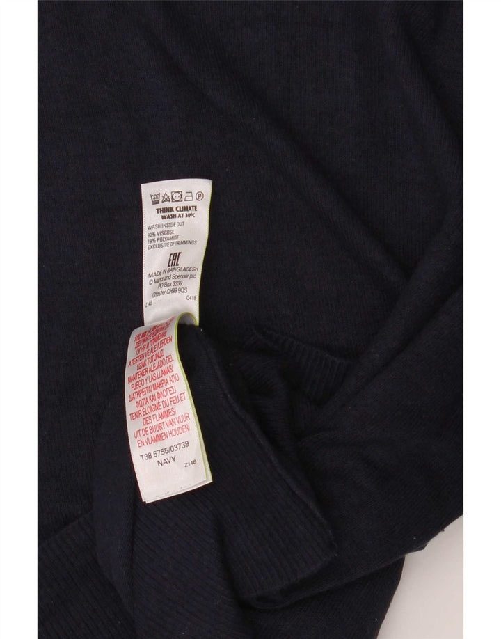 Camicetta a maniche corte da donna Marks & Spencer UK 12 medio blu navy