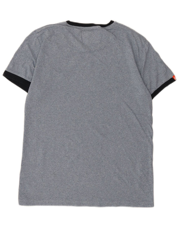 T-shirt da uomo Superdry Top Large in cotone blu