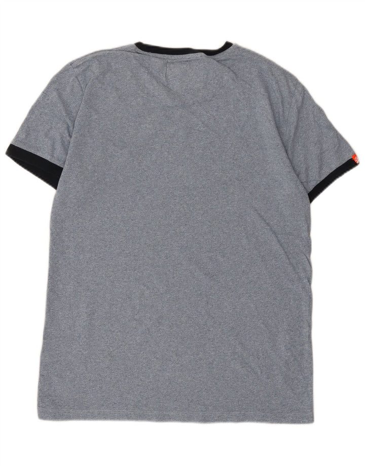 T-shirt da uomo Superdry Top Large in cotone blu