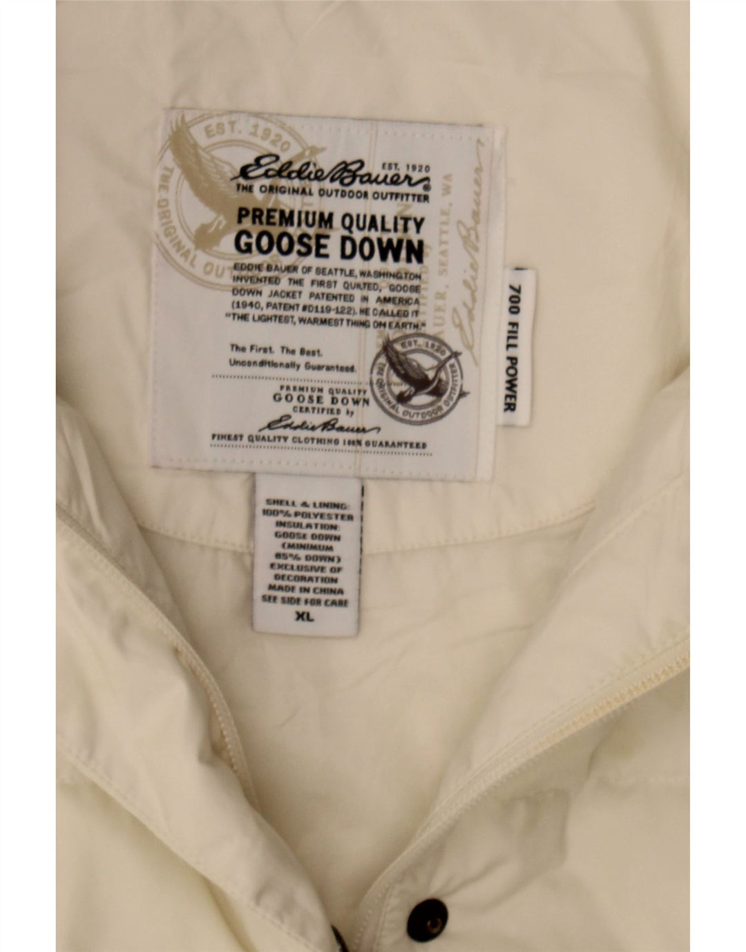 EDDIE BAUER Womens Padded Gilet UK 18 XL Beige Polyester Vintage Eddie Bauer and Second-Hand Eddie Bauer from Messina Hembry 