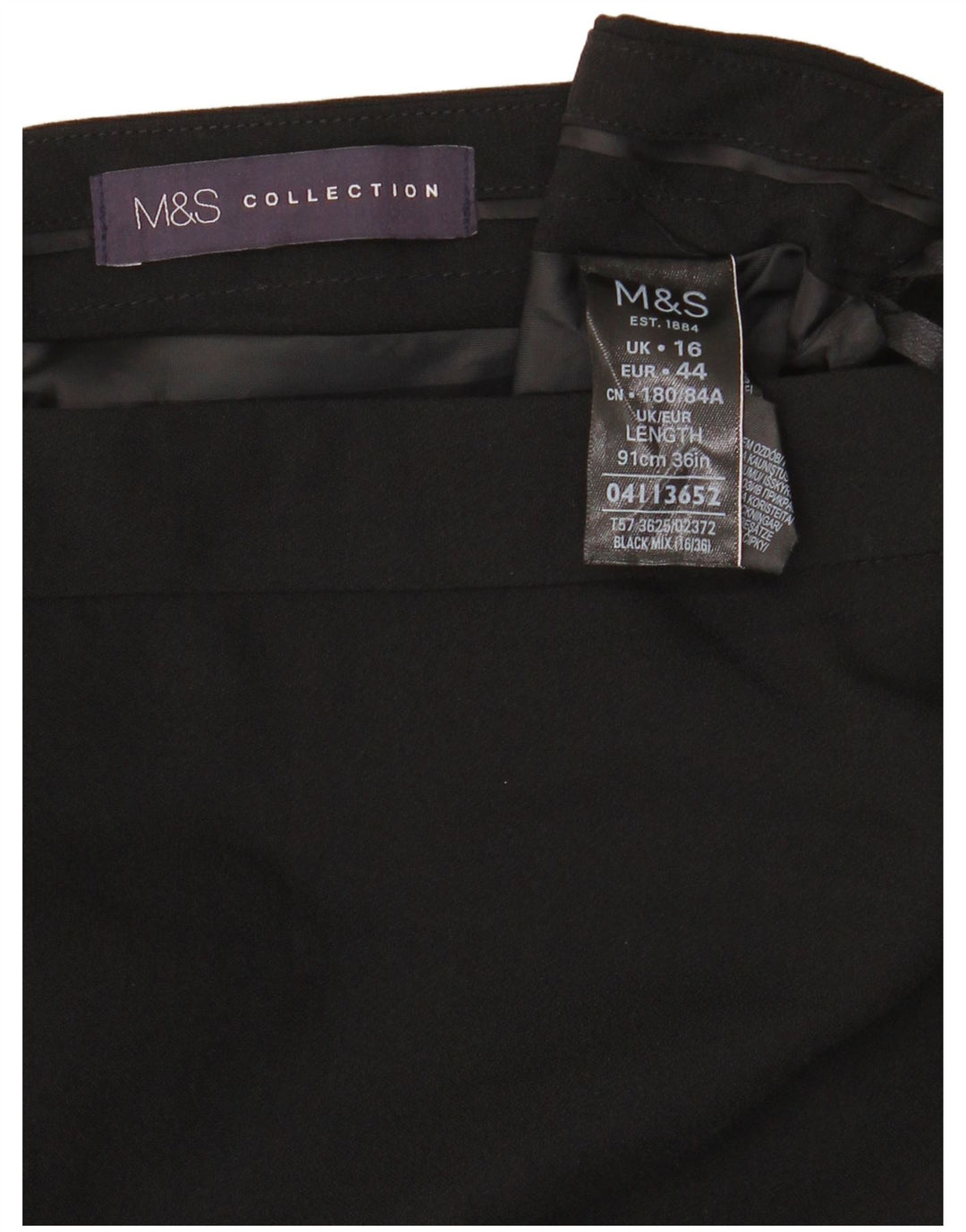 Gonna lunga da donna Marks & Spencer UK 16 grande W34 poliestere nero