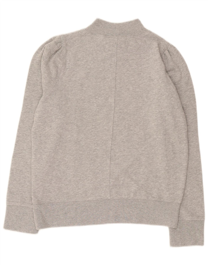 Felpa oversize da donna Gap, maglione UK 10, piccolo cotone chiazzato grigio