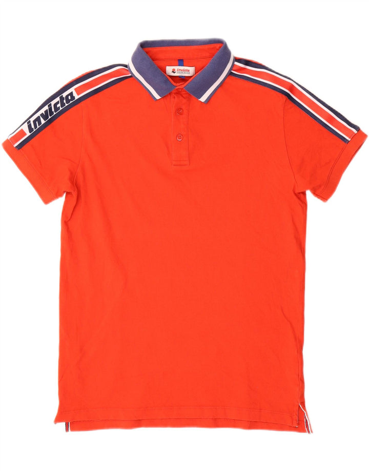 Polo grafica da uomo Invicta piccola rossa in cotone color block