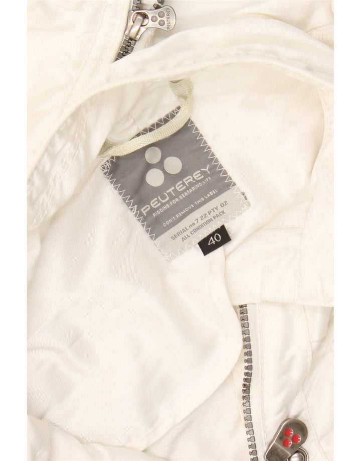 Giubbotto bomber corto da donna PEUTEREY IT 40 piccolo bianco