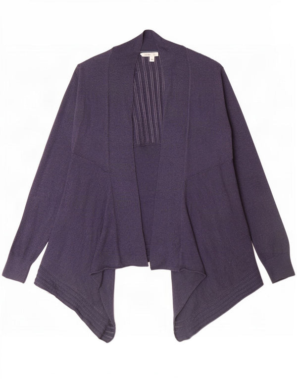 Maglione cardigan aperto asimmetrico da donna Fat Face UK 12 Medio Blu Navy
