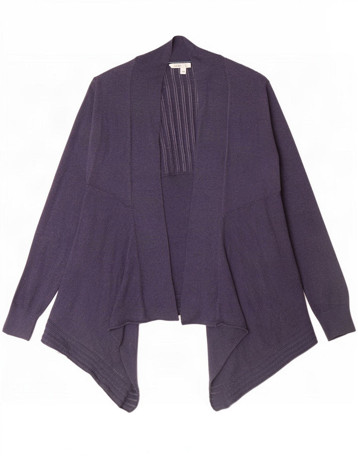 Maglione cardigan aperto asimmetrico da donna Fat Face UK 12 Medio Blu Navy