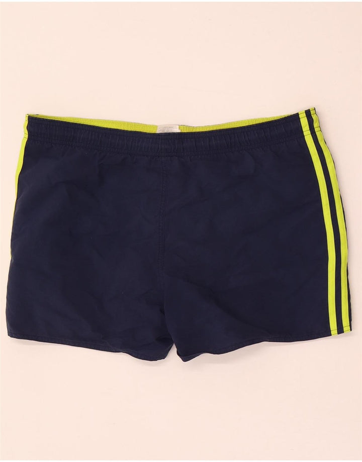 Pantaloncini da bagno da uomo Adidas medi in nylon blu navy