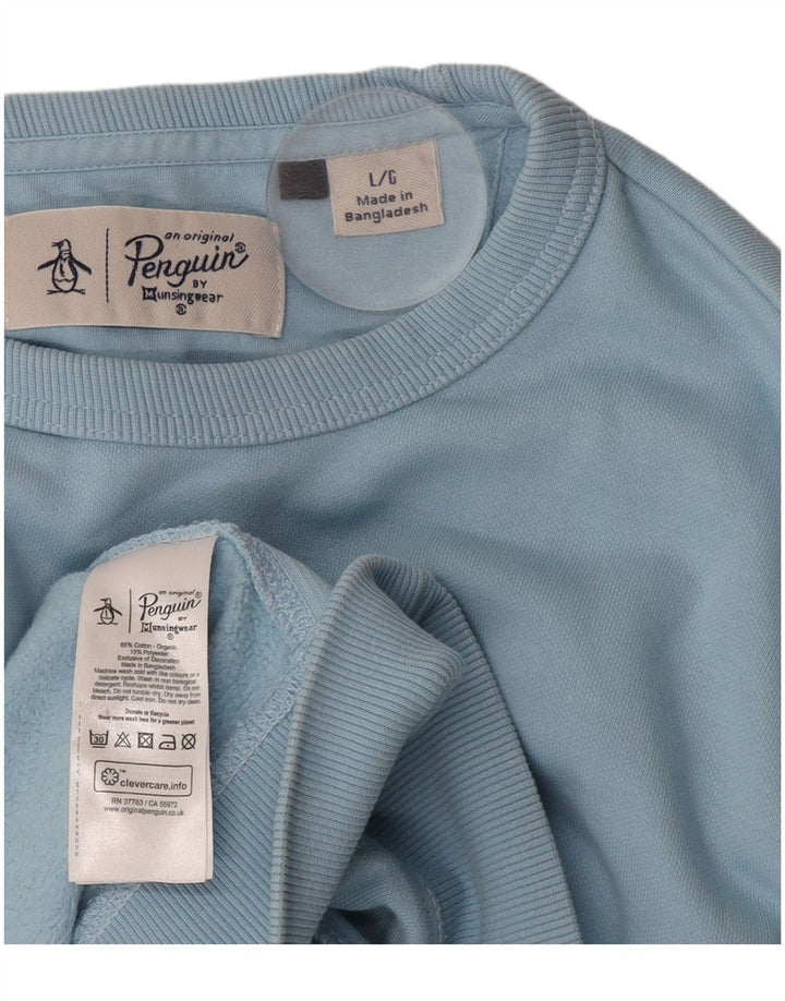 PINGUIN Felpa da uomo Maglione grande in cotone blu