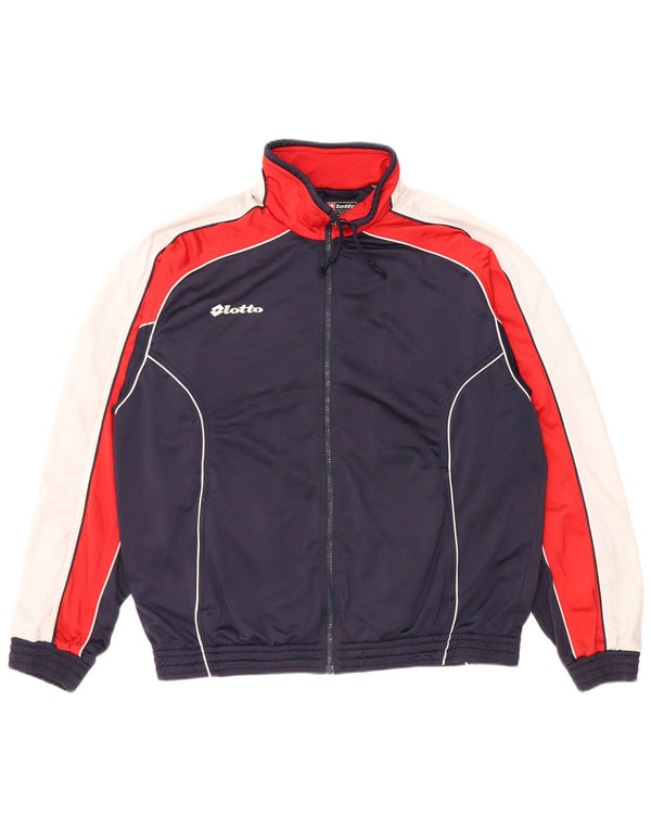 Giacca da tuta da uomo Lotto UK 40/42 Large Blu Navy Colorblock