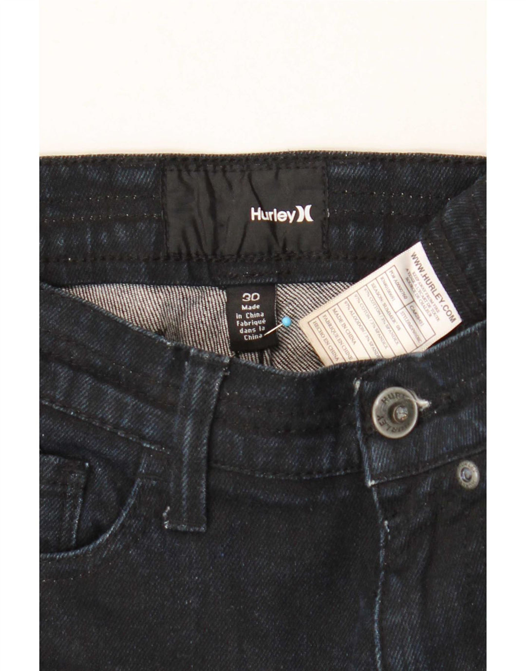 Jeans slim da donna Hurley W30 L29 cotone blu navy
