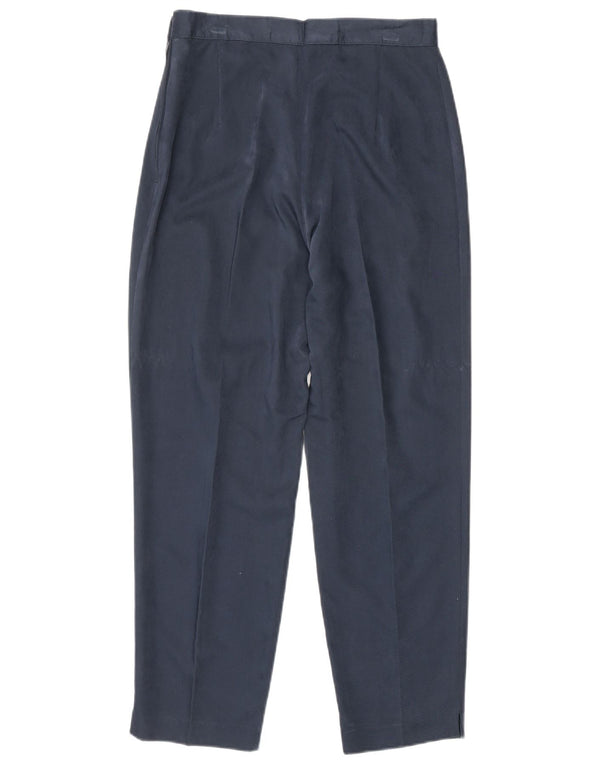 Pantaloni corti affusolati da donna vintage IT 42 medi W26 L25 Blu navy