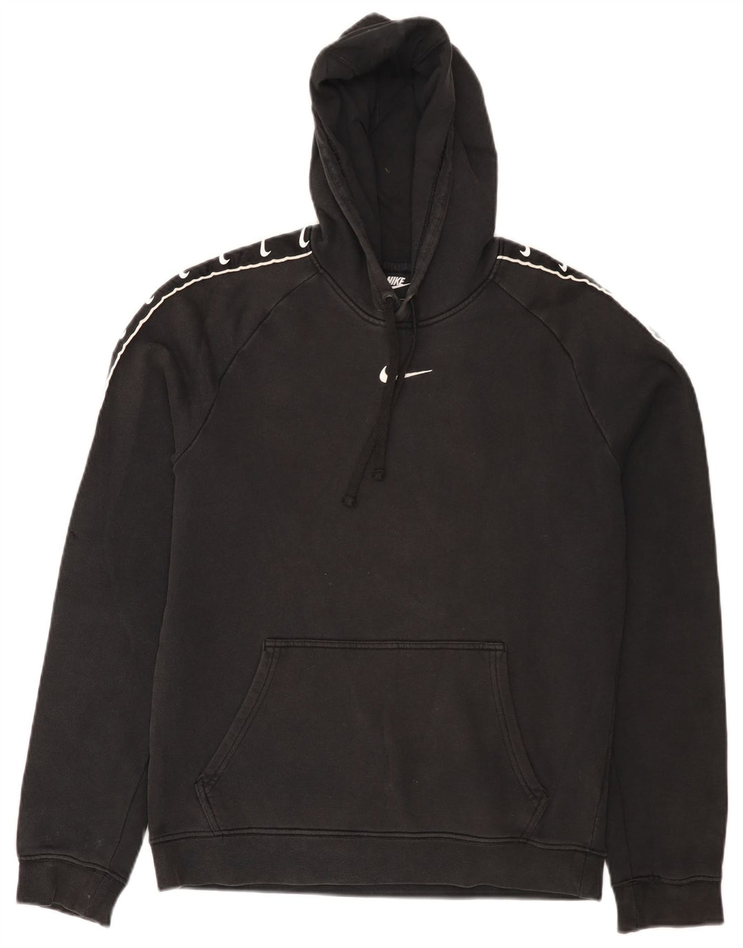 Felpa con cappuccio grafica Nike da uomo piccola in cotone nero