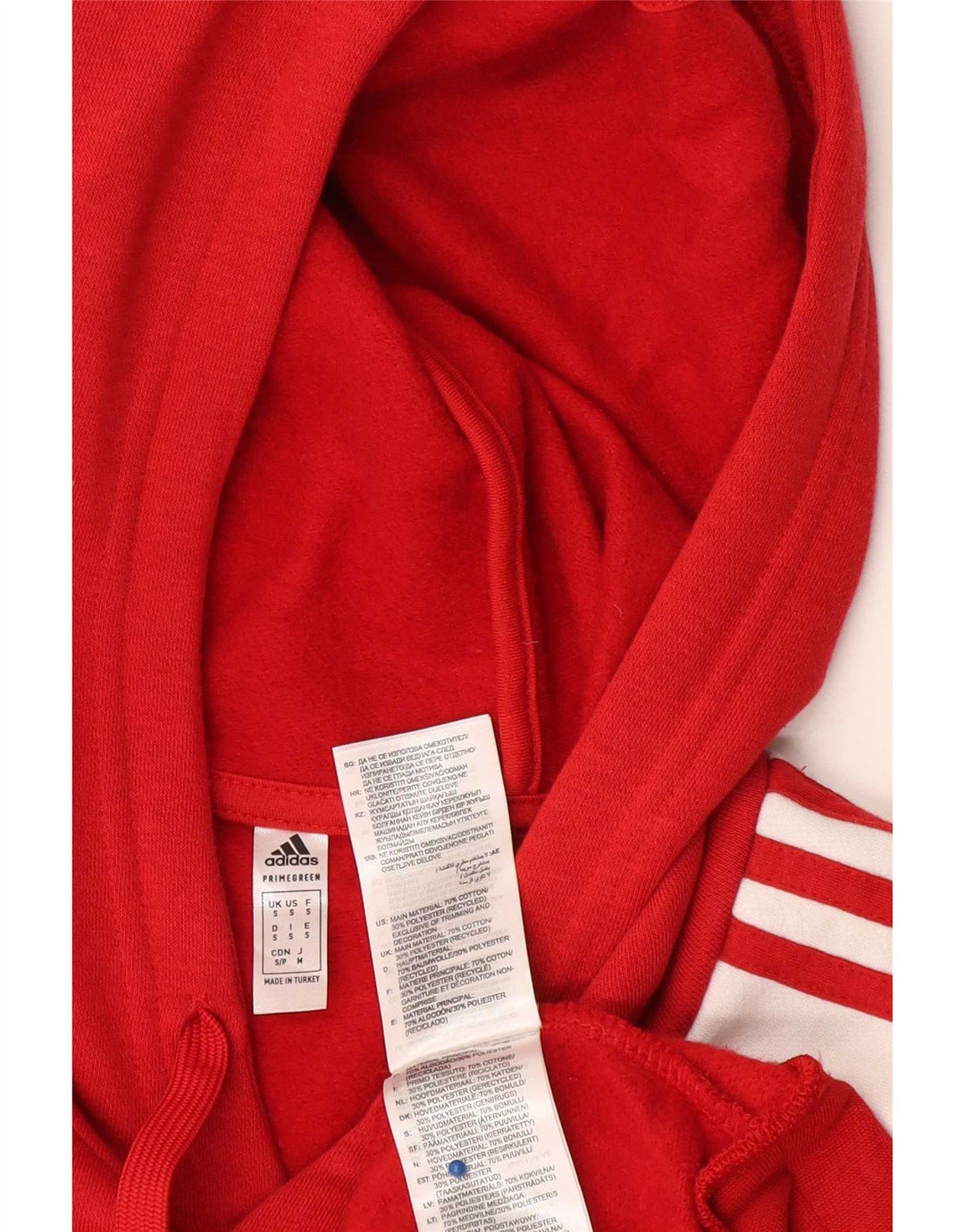 Felpa con cappuccio da uomo Adidas Small rossa in cotone