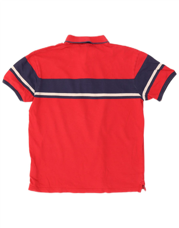 Polo da uomo Gant grande in cotone color block rosso