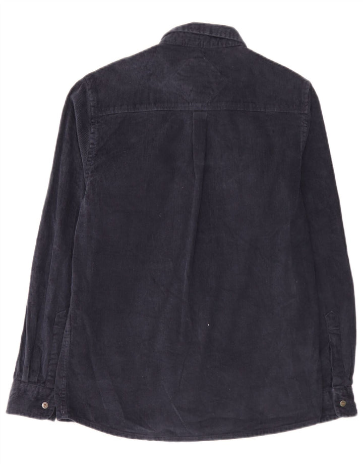 Camicia da uomo in velluto a coste Saltrock piccola in cotone blu navy