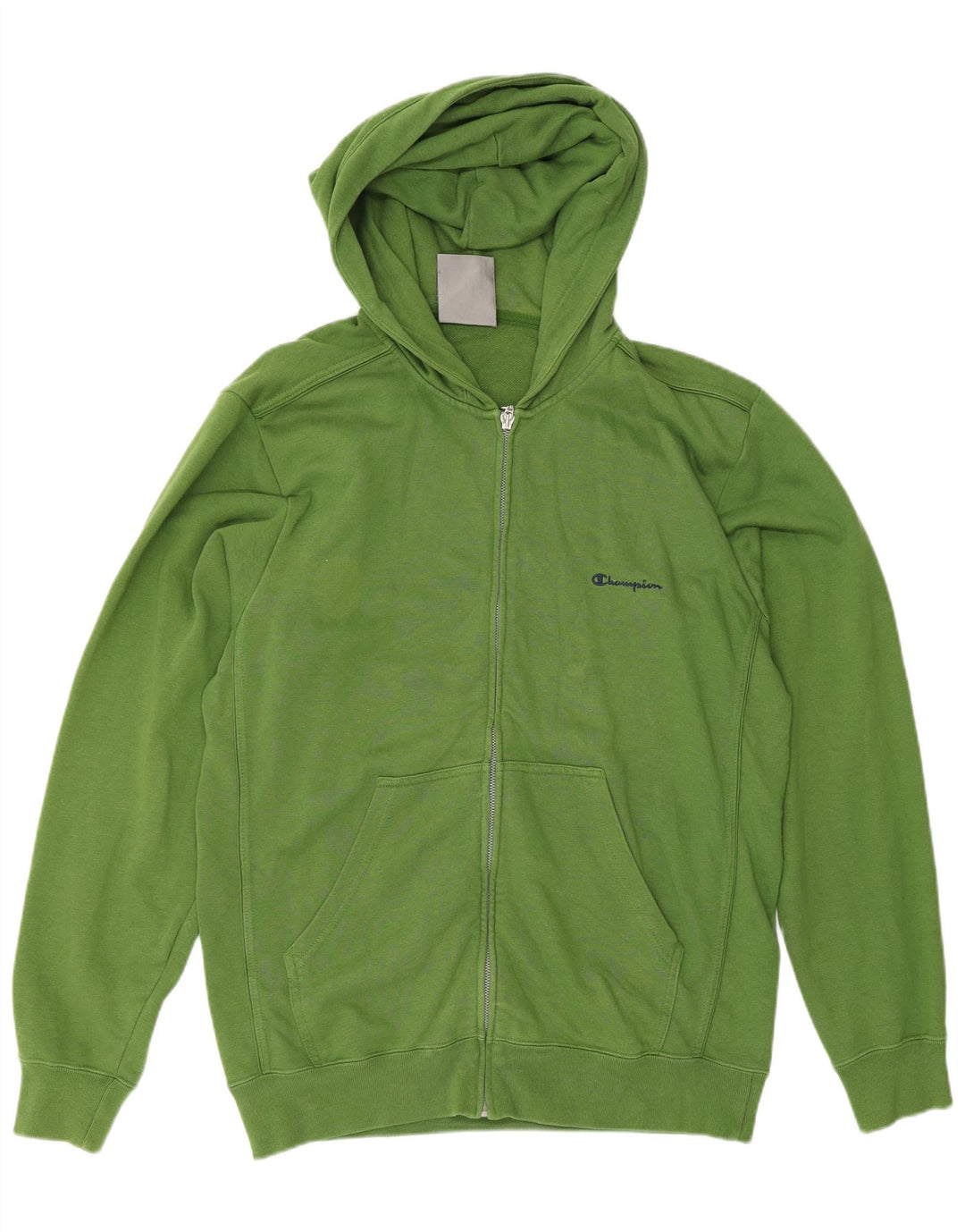 Maglione con cappuccio e zip da uomo Champion grande in cotone verde
