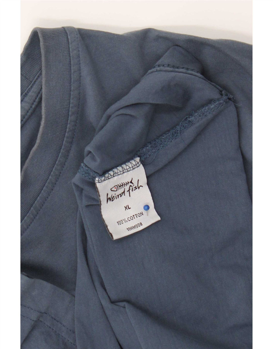 T-shirt grafica da uomo Weird Fish Top XL in cotone blu