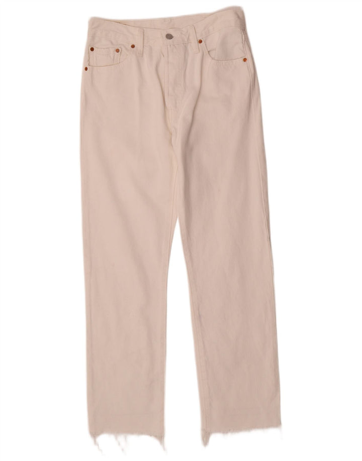Jeans dritti Levi's 501 da donna W29 L28 cotone bianco