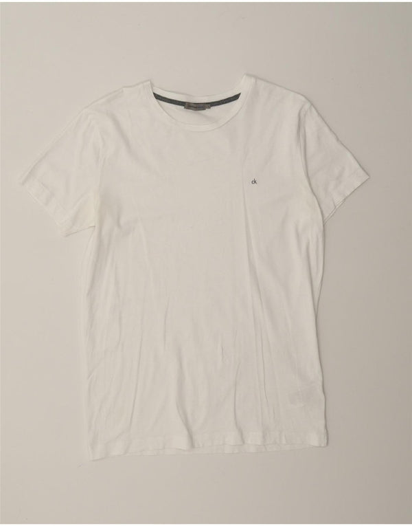 Calvin Klein Jeans T-shirt da uomo Top Large in cotone bianco