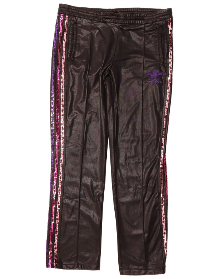 Pantaloni da tuta da donna ADIDAS UK 18 XL Poliestere nero