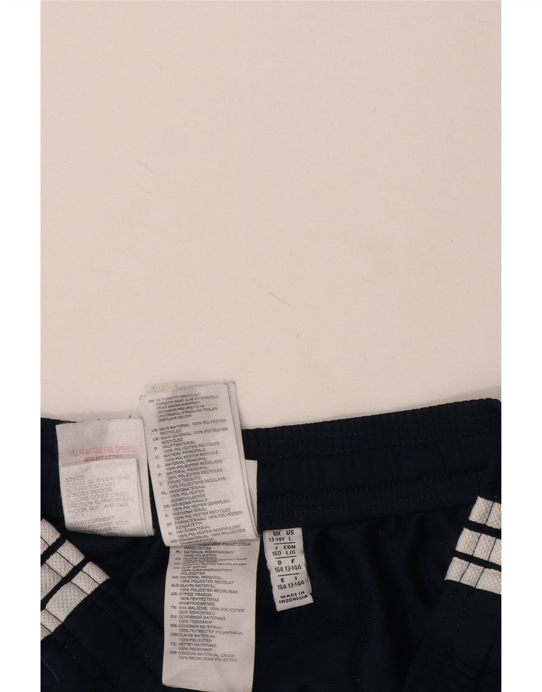 Pantaloni da tuta da ragazzo Adidas Joggers 13-14 anni in poliestere blu navy