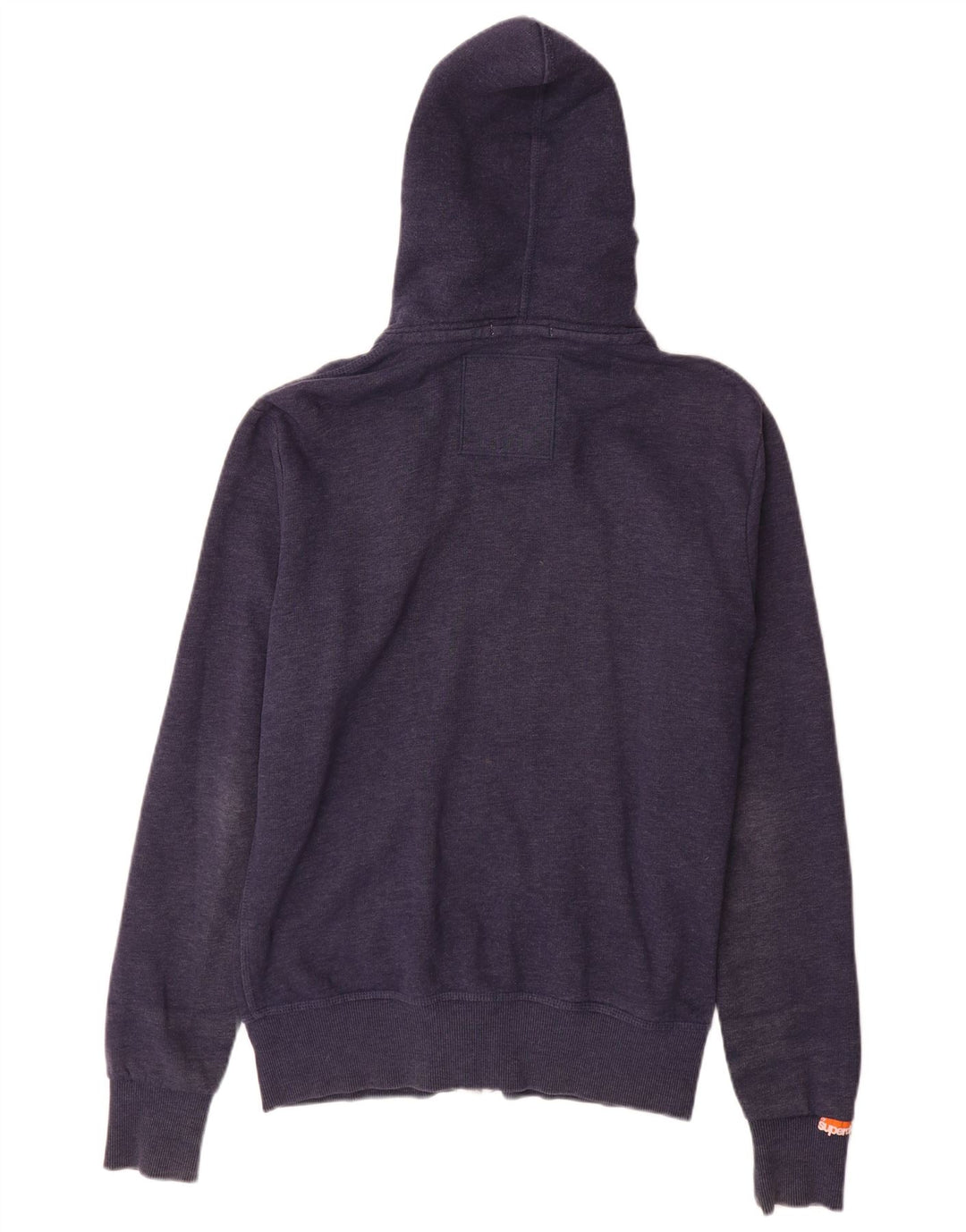 Maglione con cappuccio e zip da uomo Superdry in cotone blu navy medio