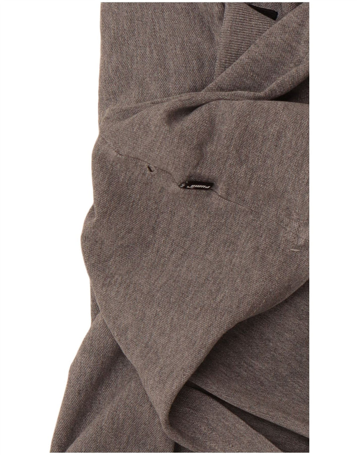 Polo PUMA da uomo in cotone grigio medio