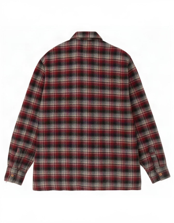 Camicia da uomo in flanella Crown a quadri rossi medi