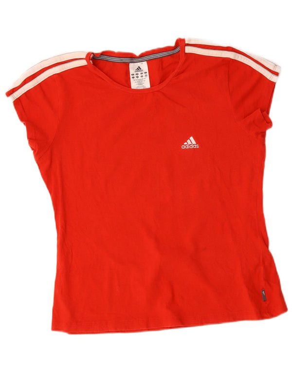 T-shirt grafica da donna Adidas Top UK 14 rosso medio in cotone