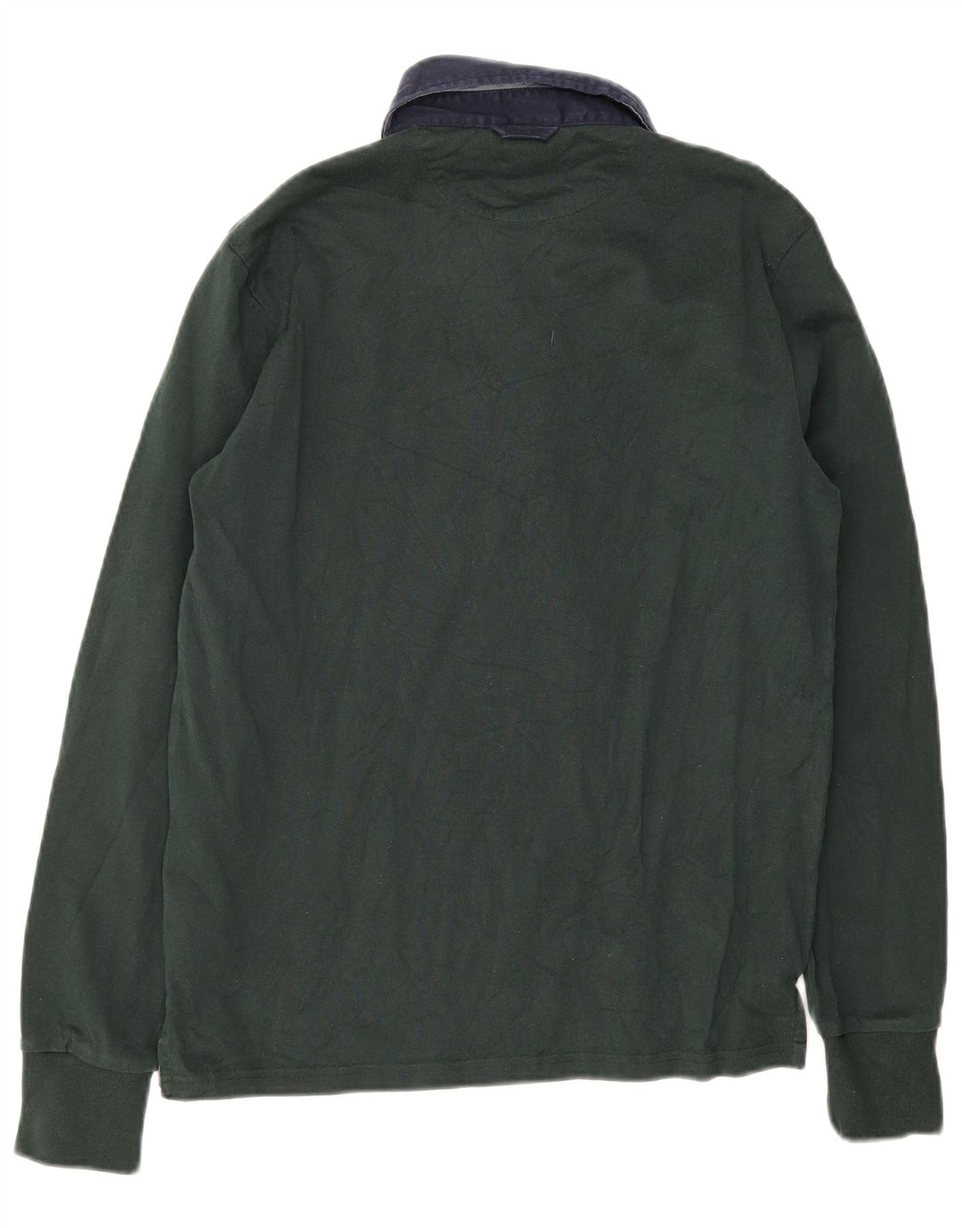 Polo da rugby da uomo a maniche lunghe Gant in cotone verde medio
