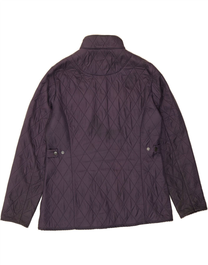 BARBOUR Womens Quilted Jacket UK 14 Large Purple Vintage Barbour and Second-Hand Barbour from Messina Hembry 