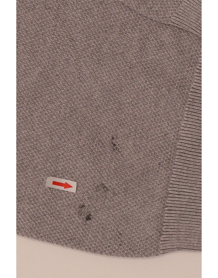 Maglione maglione girocollo da uomo Marks & Spencer piccolo cotone grigio