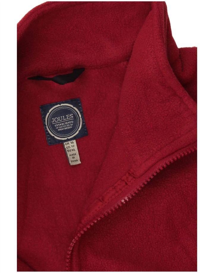 Giacca in pile foderata oversize da donna Joules UK 16 grande poliestere rosa