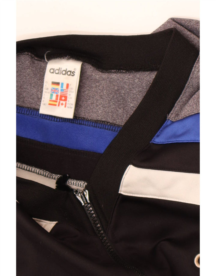 Giacca da tuta grafica da uomo Adidas UK 40/42 Medium Black Colourblock